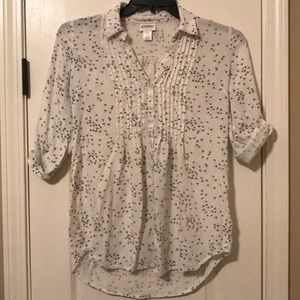 Motherhood white top with flowers SZ Small